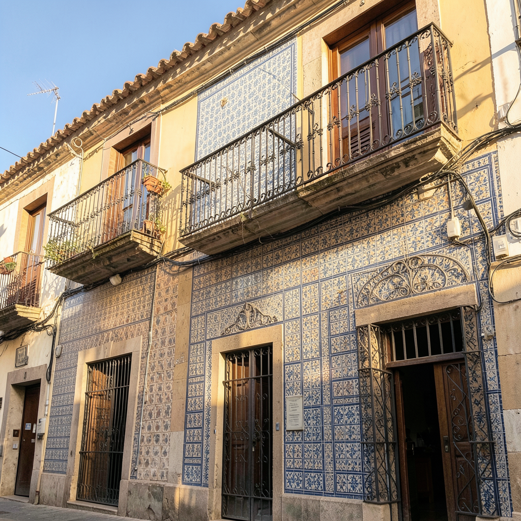 Fachada típica de vivienda histórica en Murcia